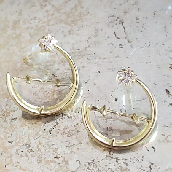 New! Anna Glass Hoop Earrings - Picture 12 of 15